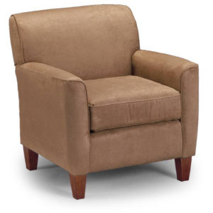 modern style risa club chair in contemporary custom fabric
