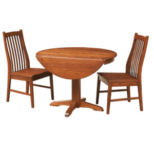 woodworks canadian made solid wood drop leaf table with leaf down