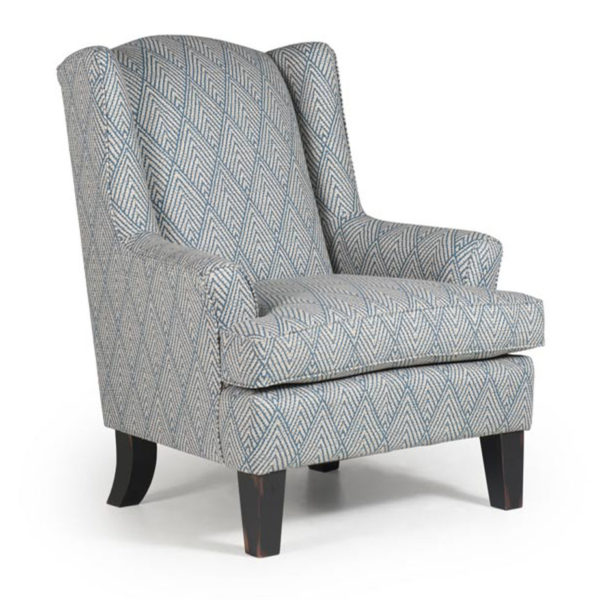 modern style andrea fabric wing chair