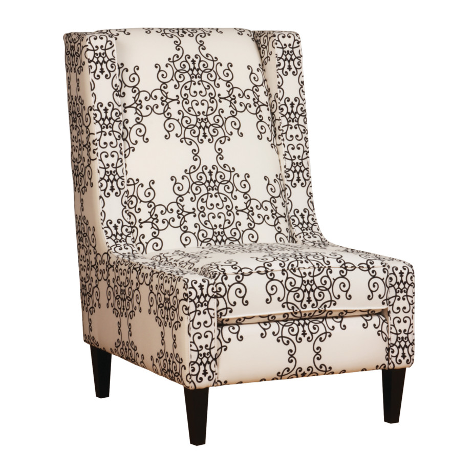 modern country atwood wing chair in custom fabric
