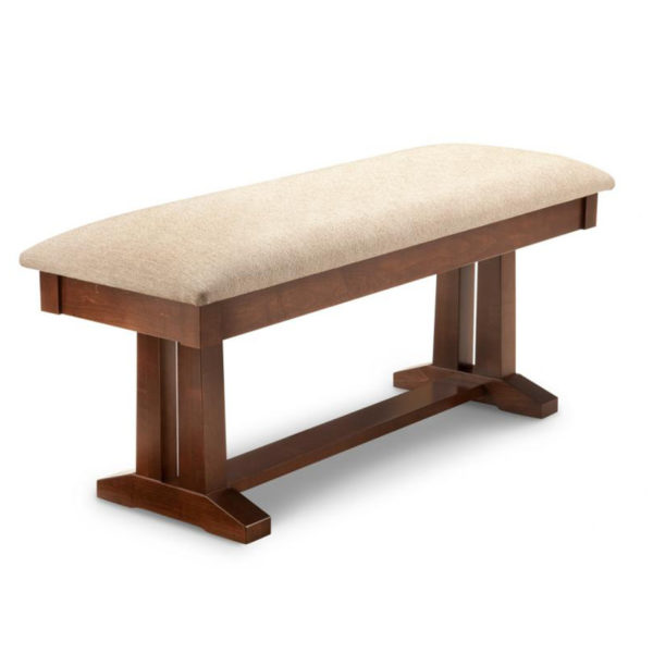 solid wood base brooklyn dining bench with wood seat