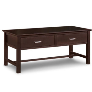 solid wood modern brooklyn coffee table with open bottom