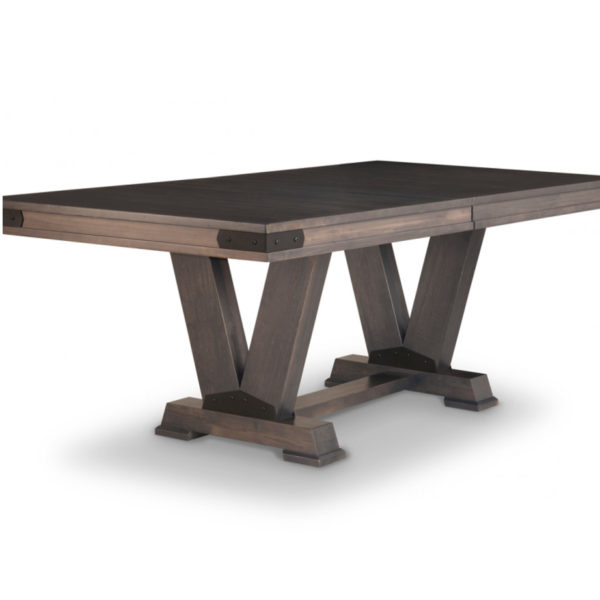 hand crafted in canada chattanooga custom trestle table in solid wood