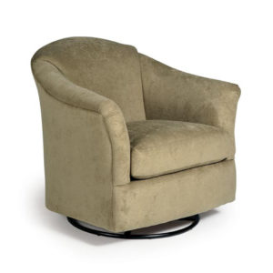 best home furnishings traditional darby swivel chiar with rock feature