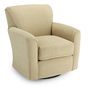 modern style kaylee swivel chair in custom upholstery