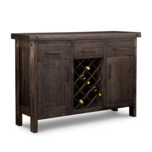 handstone made in canada rafters solid wood wine sideboard with wine storage rack