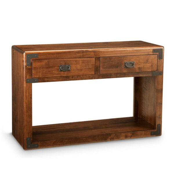 trunk style solid wood handstone saratoga sofa table