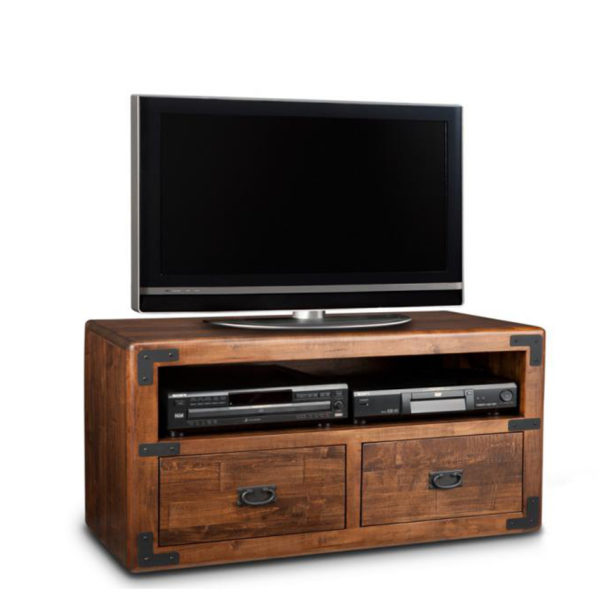 condo size furniture rustic solid wood saratoga tv console stand