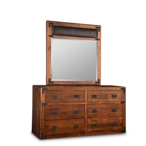 canadian made solid wood saratoga dresser with mounted mirror