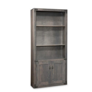 custom size hand crafted saratoga solid wood bookcase with lower doors