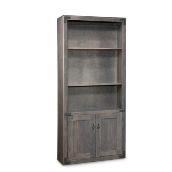 custom size hand crafted saratoga solid wood bookcase with lower doors