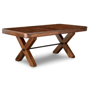 solid rustic maple wood saratoga trestle table with custom size option