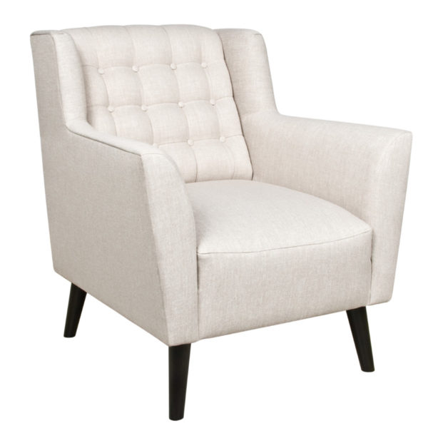modern style canadian made tarantino club chair with tufting