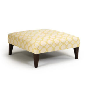 upholstered vero square ottoman in custom fabric