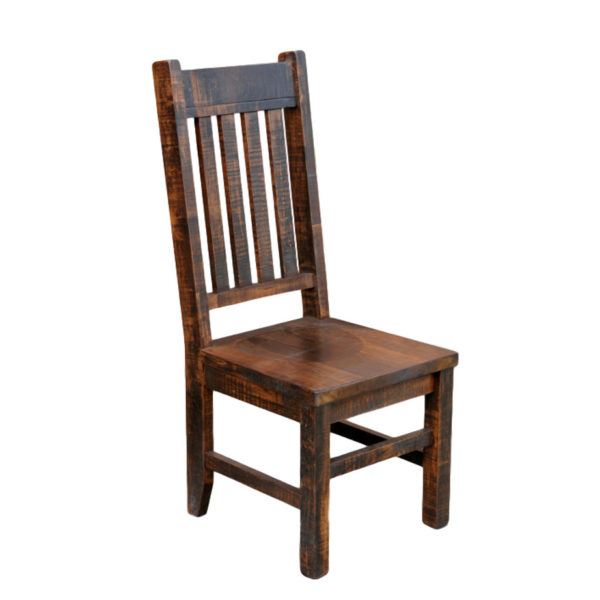 canadian made ruff sawn wood benchmark dining chair