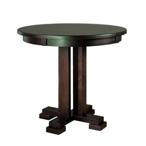 solid wood made in canada carolina round pub table in counter or bar height