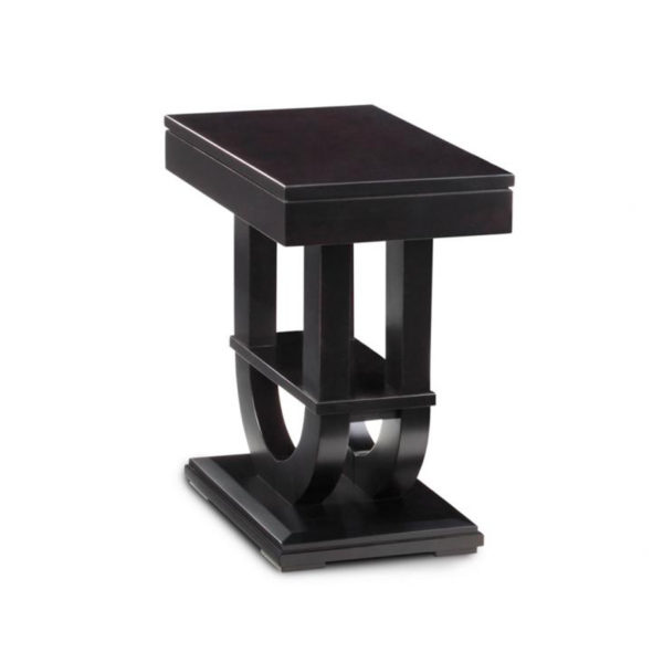 solid wood made in canada contempo pedestal end table in narrow condo size