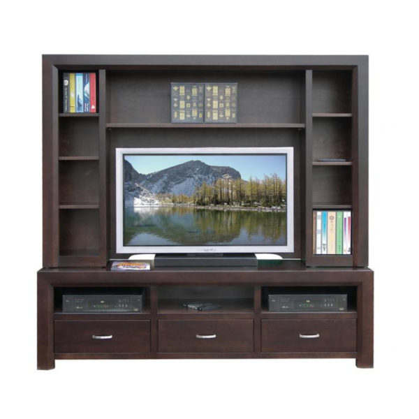 solid modern wood contempo wall unit mennonite made