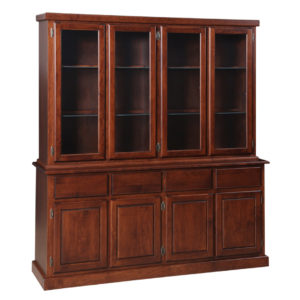 crafted in canada solid wood traditional contemporary 4 door buffet and hutch