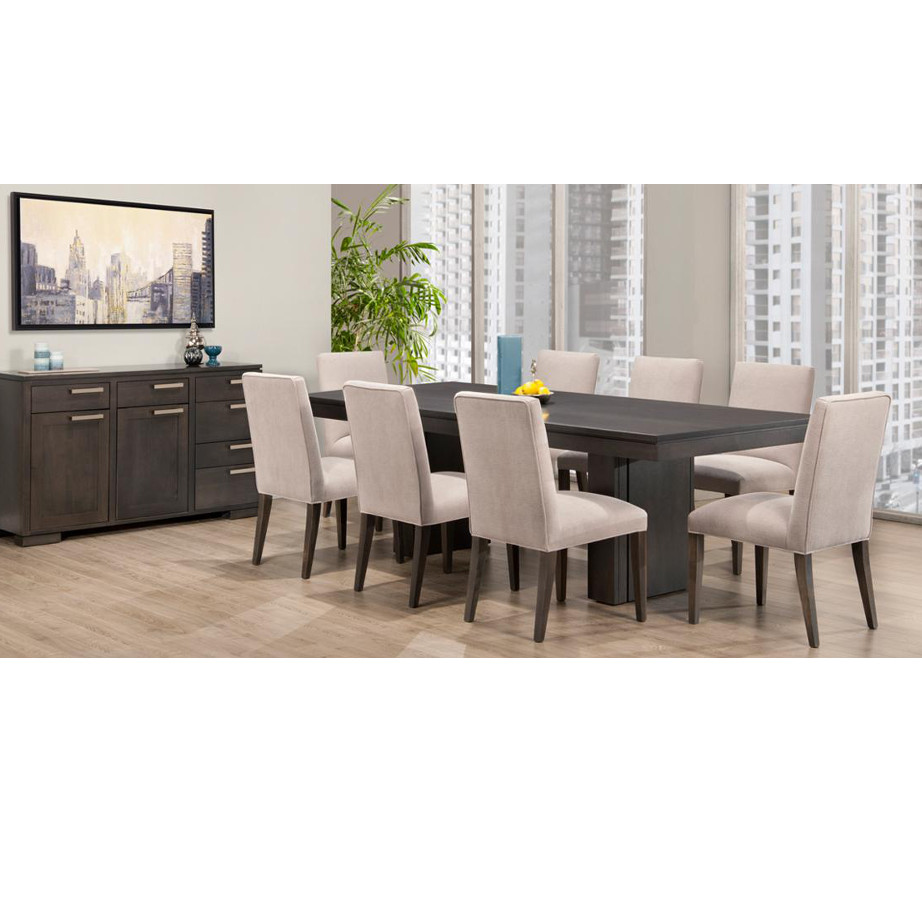 modern solid wood cordova dining room suite with parsons chair