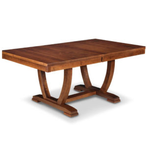 canadian made solid rustic wood florence trestle table with traditional design