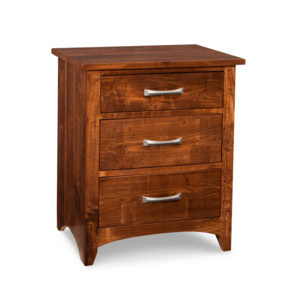 solid rustic wood glen garry night stand with 3 drawers
