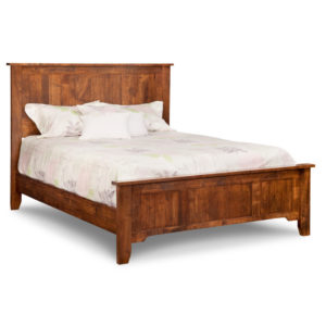 solid rustic wood glen garry bed with custom built low footboard