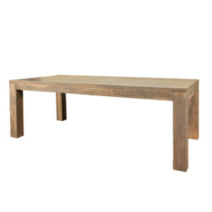 solid rustic wood heidelburg table with modern finish and 4 legs