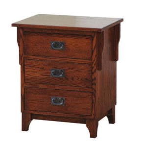 arts and crafts mission style heirloom night stand with 3 drawers