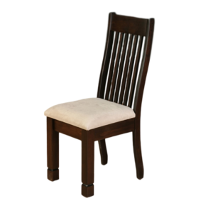 canadian made solid wood frame kona dining chair with upholstered seat