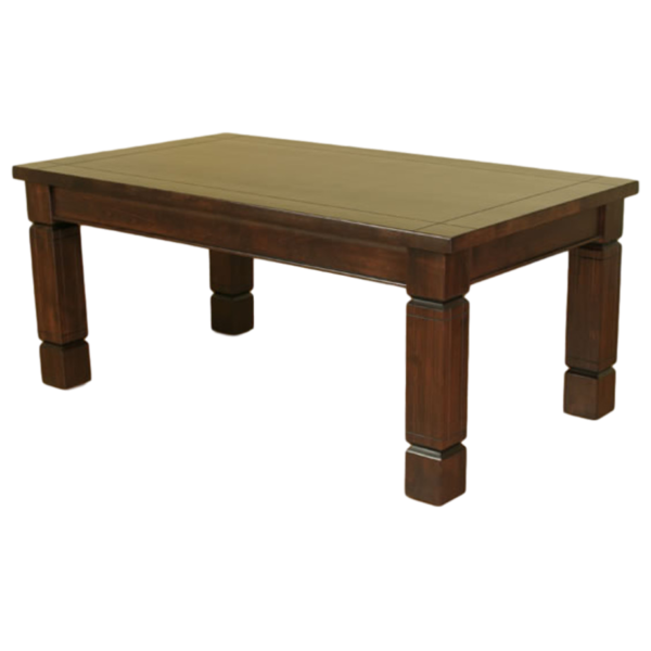 canadian made solid wood kona dining table with large legs
