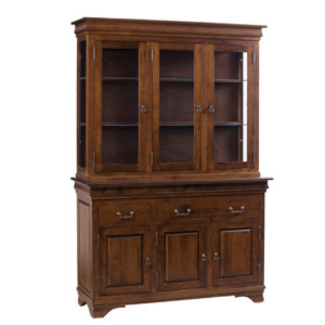 traditional canadian made solid wood morgan 3 door buffet and hutch