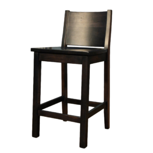 urban rustic wood meta stool with back for counter