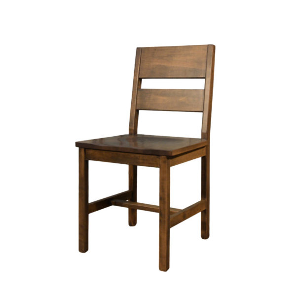 hand crafted in canada modern ladder back chair with solid wood seat