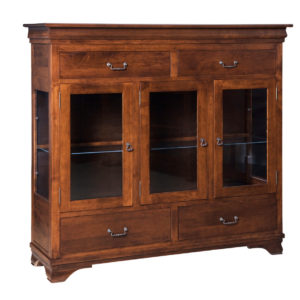 hand crafted solid wood morgan 3 door dining chest with formal styling