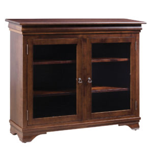 made in canada solid wood morgan den bookcase with glass doors