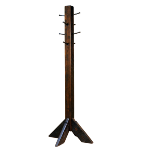 solid wood timber coat tree with railroad ties