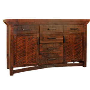 solid distressed wood rustic carlisle sideboard with doors and drawers