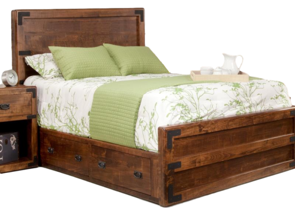hand crafted canadian made saratoga bed with storage drawers
