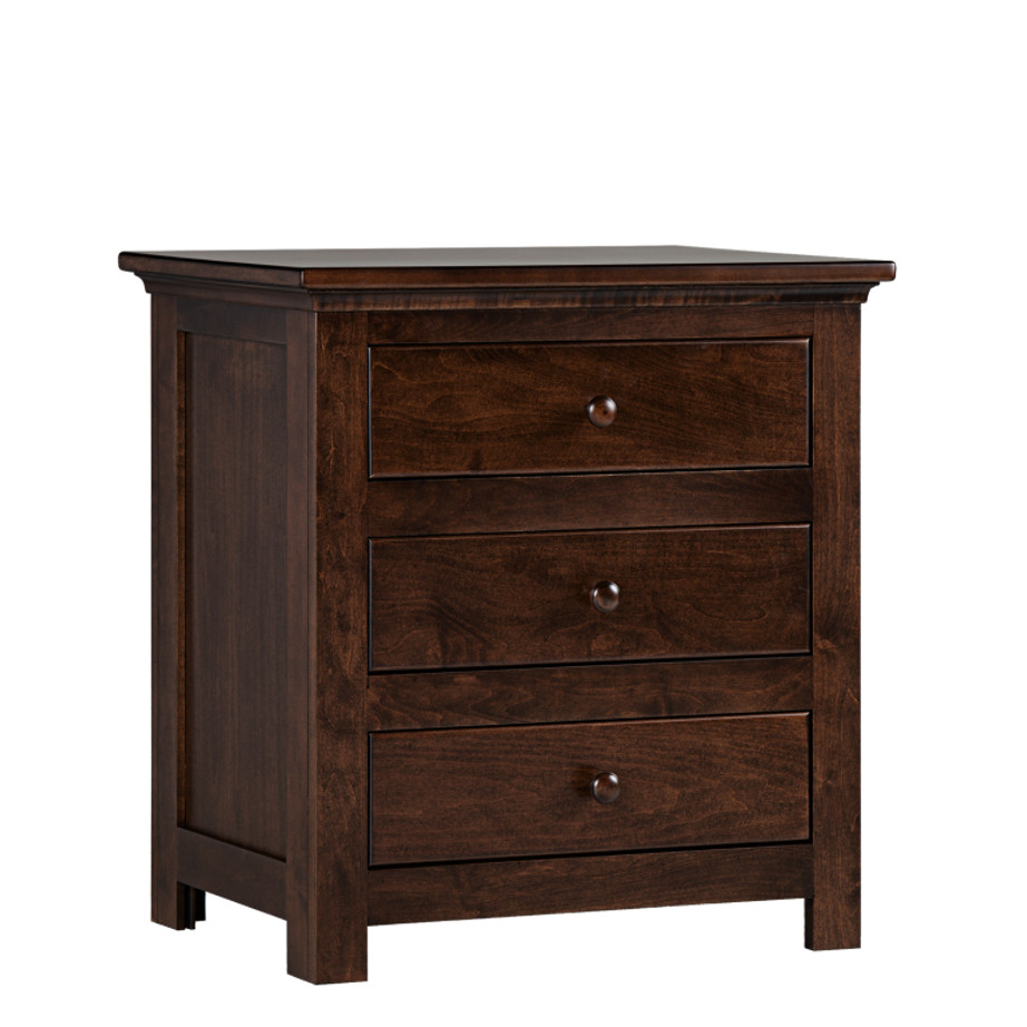 wide shaker style solid wood end table
