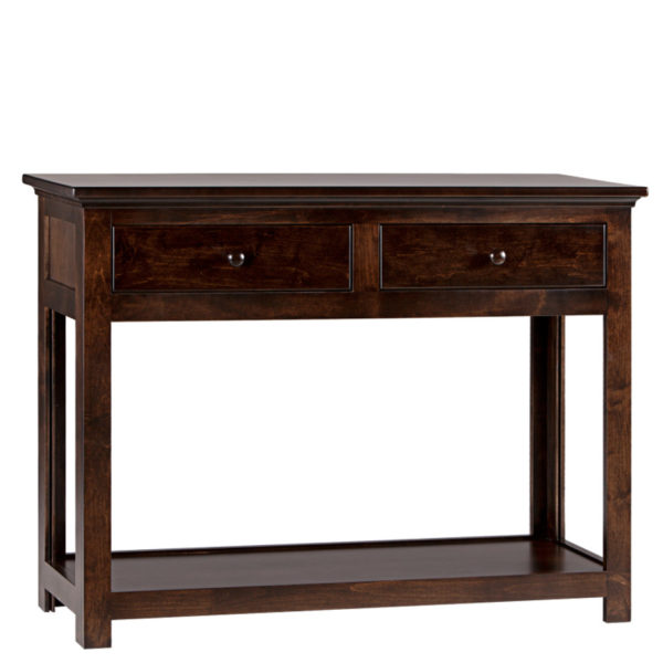 solid maple wood shaker hall table with drawers
