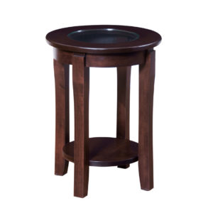 made in canada small round soho end table with glass top
