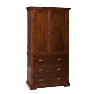 solid wood stanford clothing armoire with solid wood doors