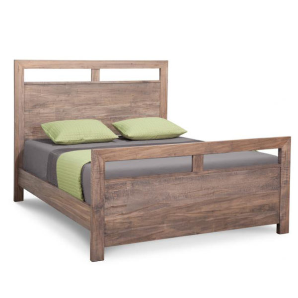 made in canada by handstone steel city bed with high footboard