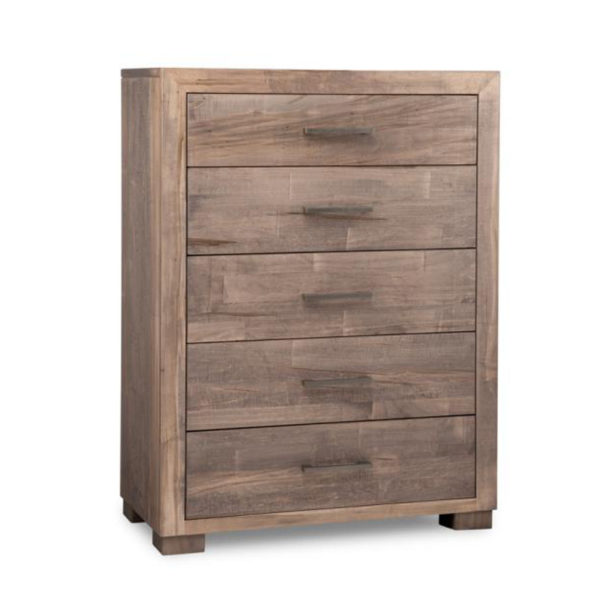 modern farmhouse steel city chest of drawers in rustic finish