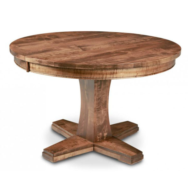 solid wood round stockholm dining table with pedestal base
