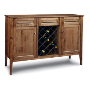 modern solid wood stockholm sideboard with wine bottle rack