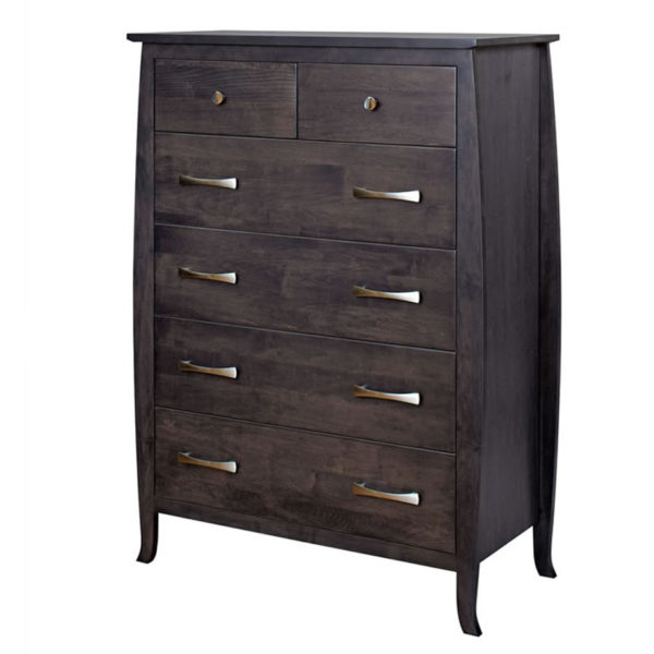 solid maple wood tiffany chest of drawers with silver handles