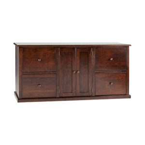 made in canada traditional office credenza with file drawers and storage doors