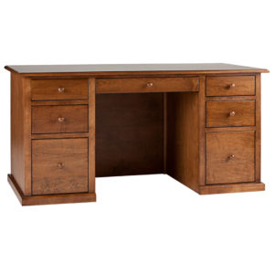 made in canada solid wood traditional desk with file drawers